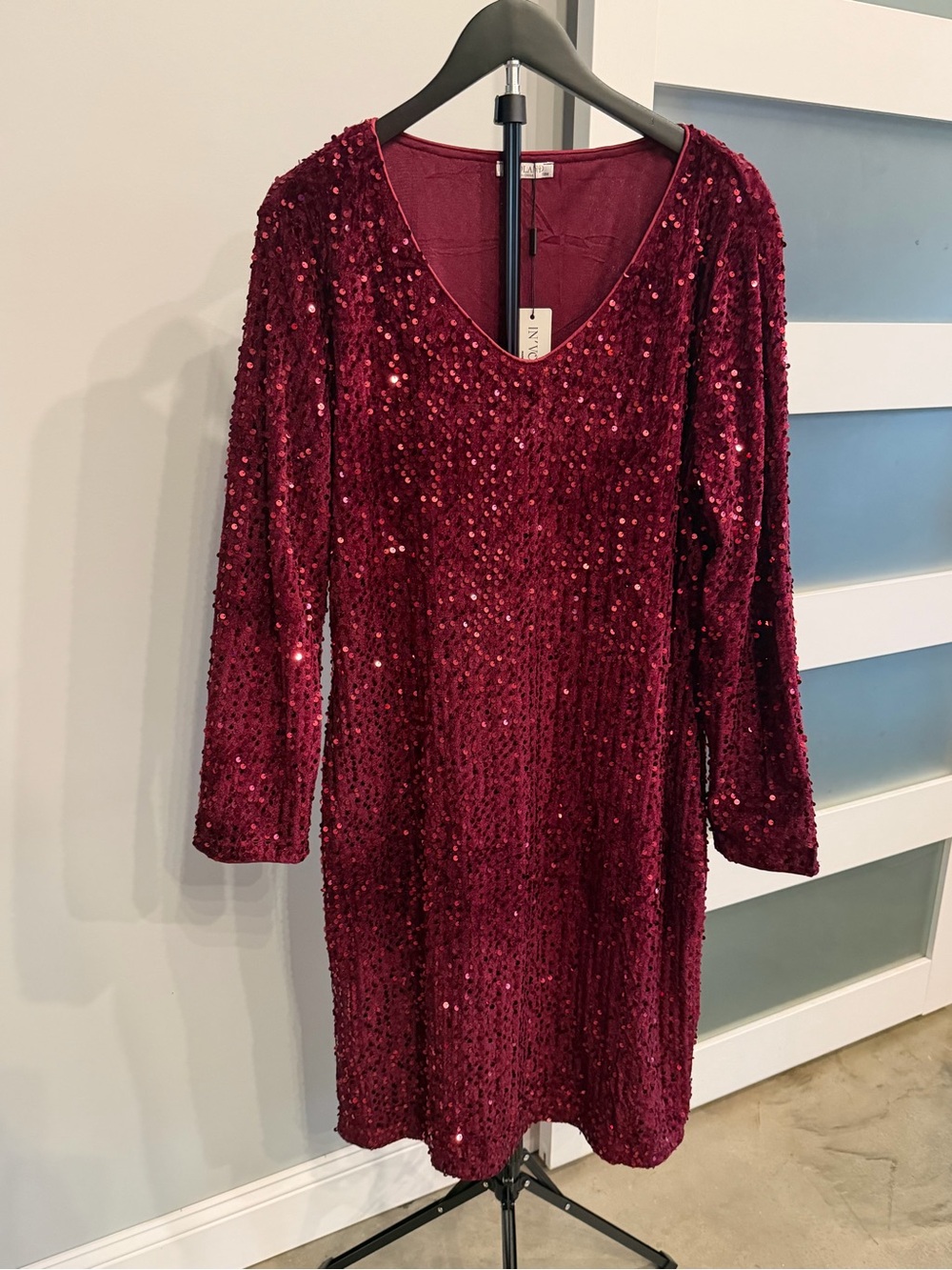 Sequin Burgundy Dress NWT